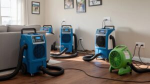 industrial dehumidifiers and air movers