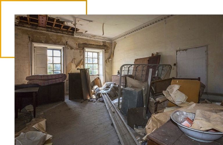 interior view of an abandoned home