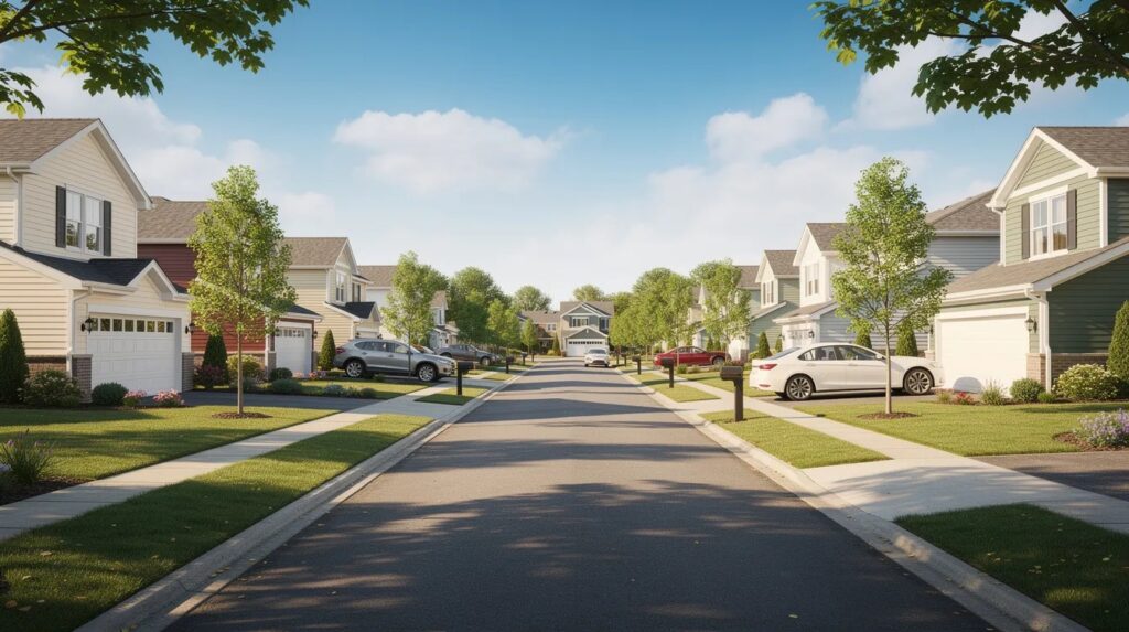 lifestyle residential street view houses