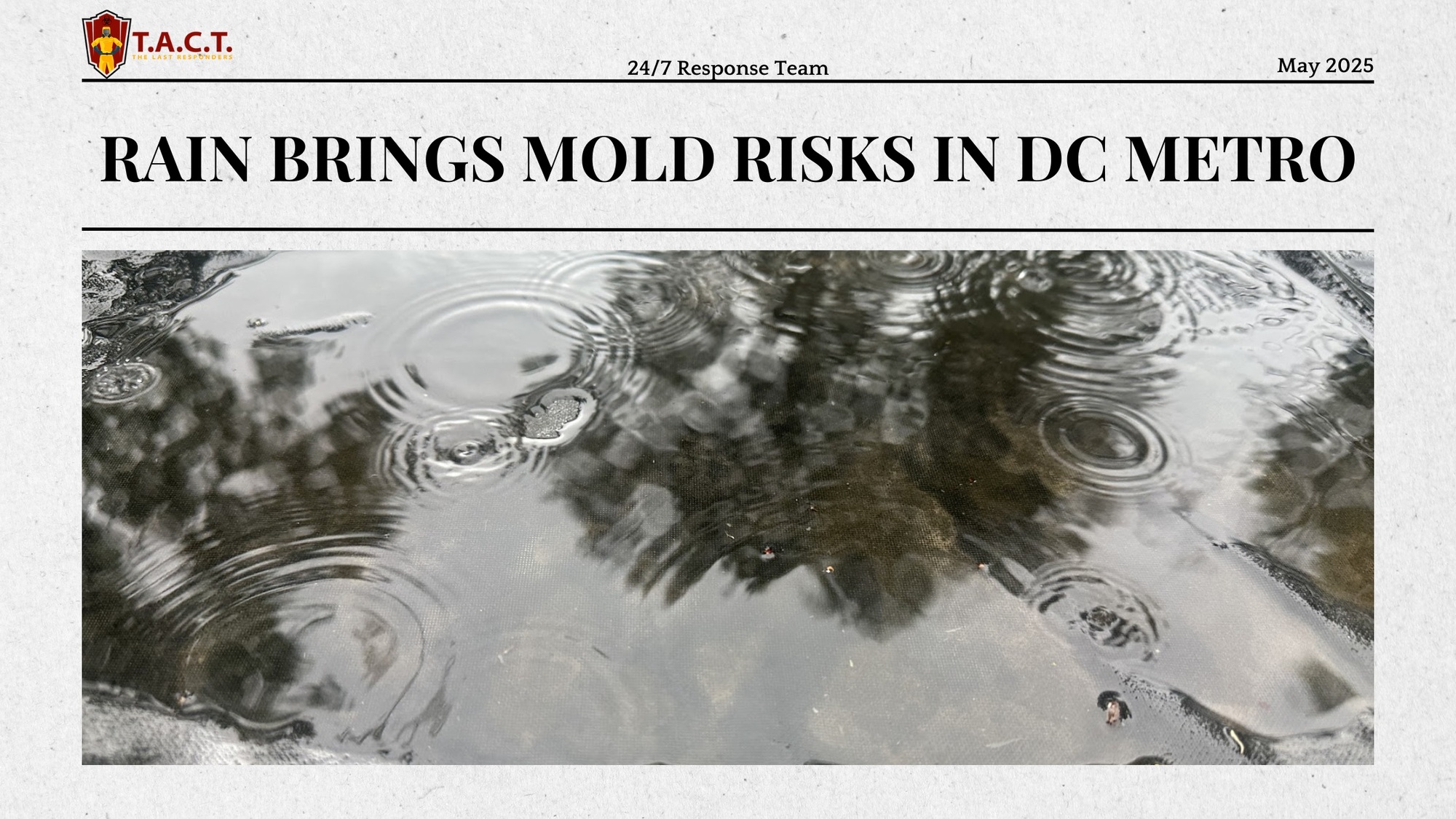 newspaper look banner rain brings mold DC Metro