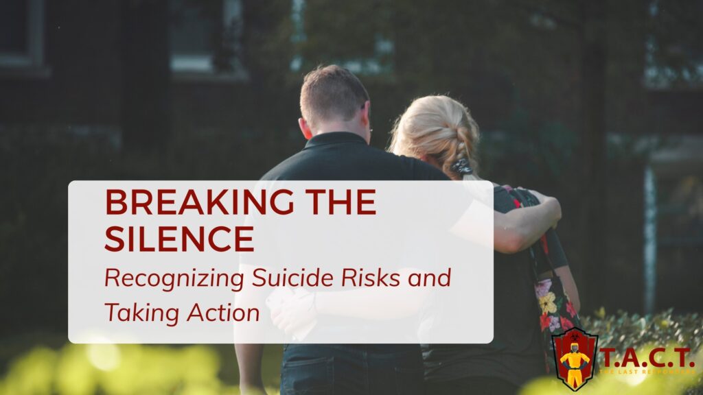 banner Suicide Risks taking action