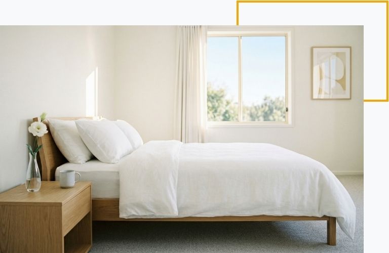 a clean bedroom