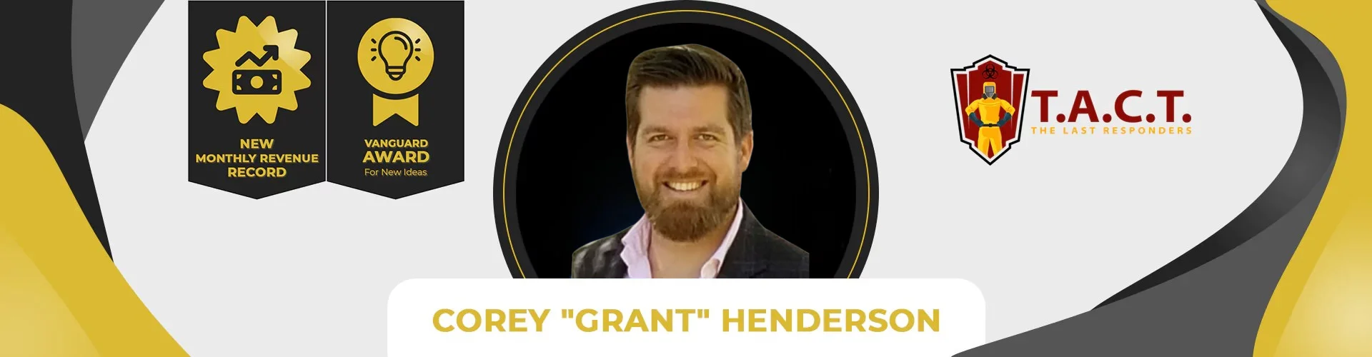 Corey "Grant" Henderson MT award banner