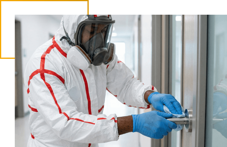 sanitizing cleaning commercial door handle