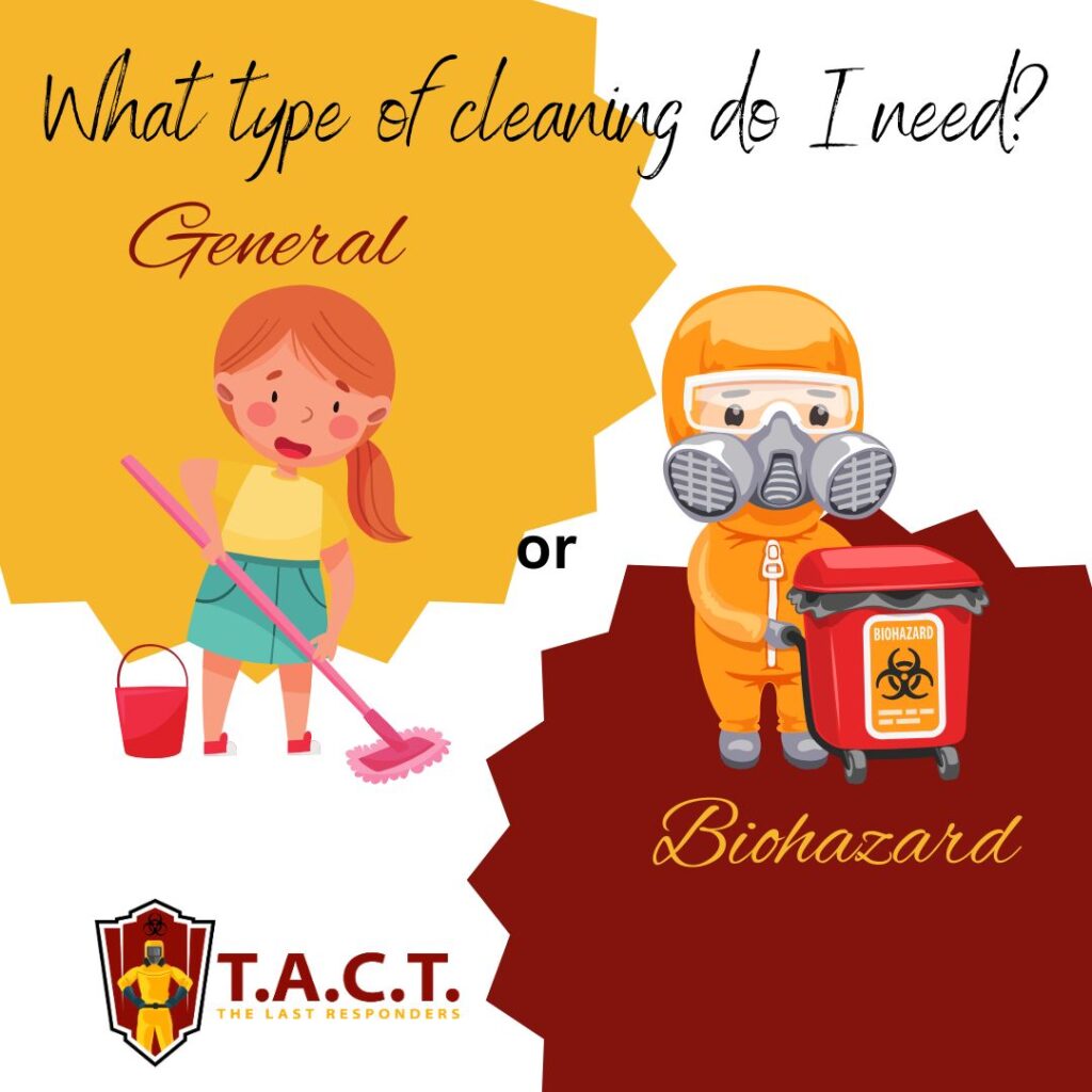 general or biohazard cleaning types